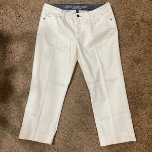 Tommy Hilfiger Spirit Curvy Crop Pant in White New Without Tags 🏷